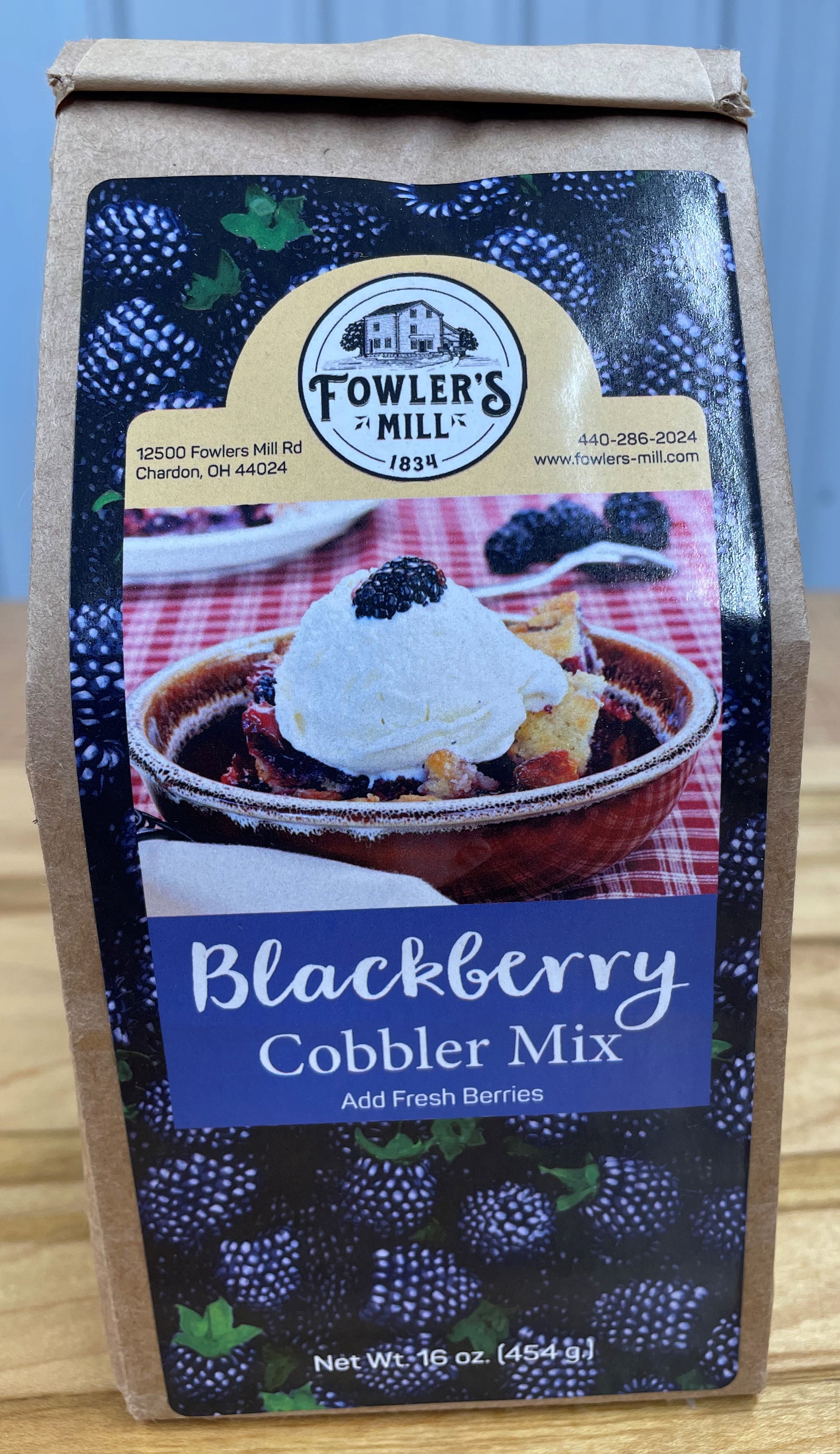 Fowler's Mill Blackberry Cobbler Mix Richards Maple Products