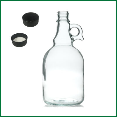 Glass Bottle Gallone with Leaf 250ml