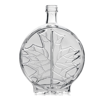 Maple Leaf Shaped Glass Bottle