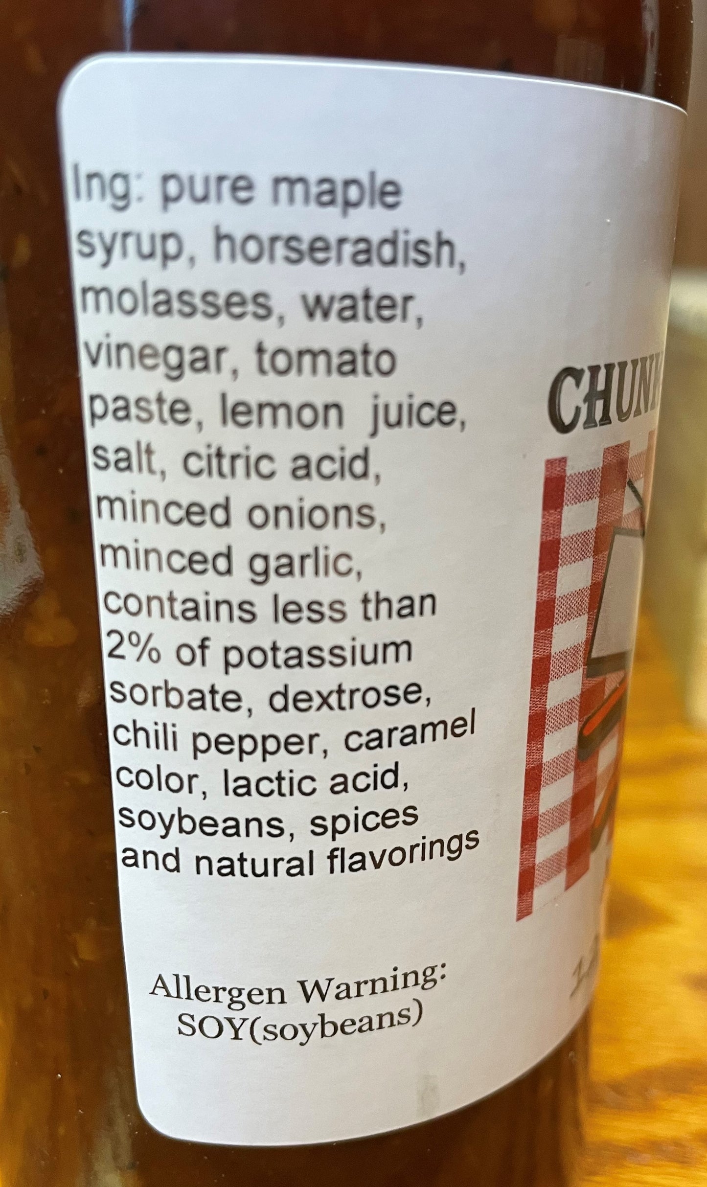 Chunky Onion and Garlic BBQ Sauce-Ingredients