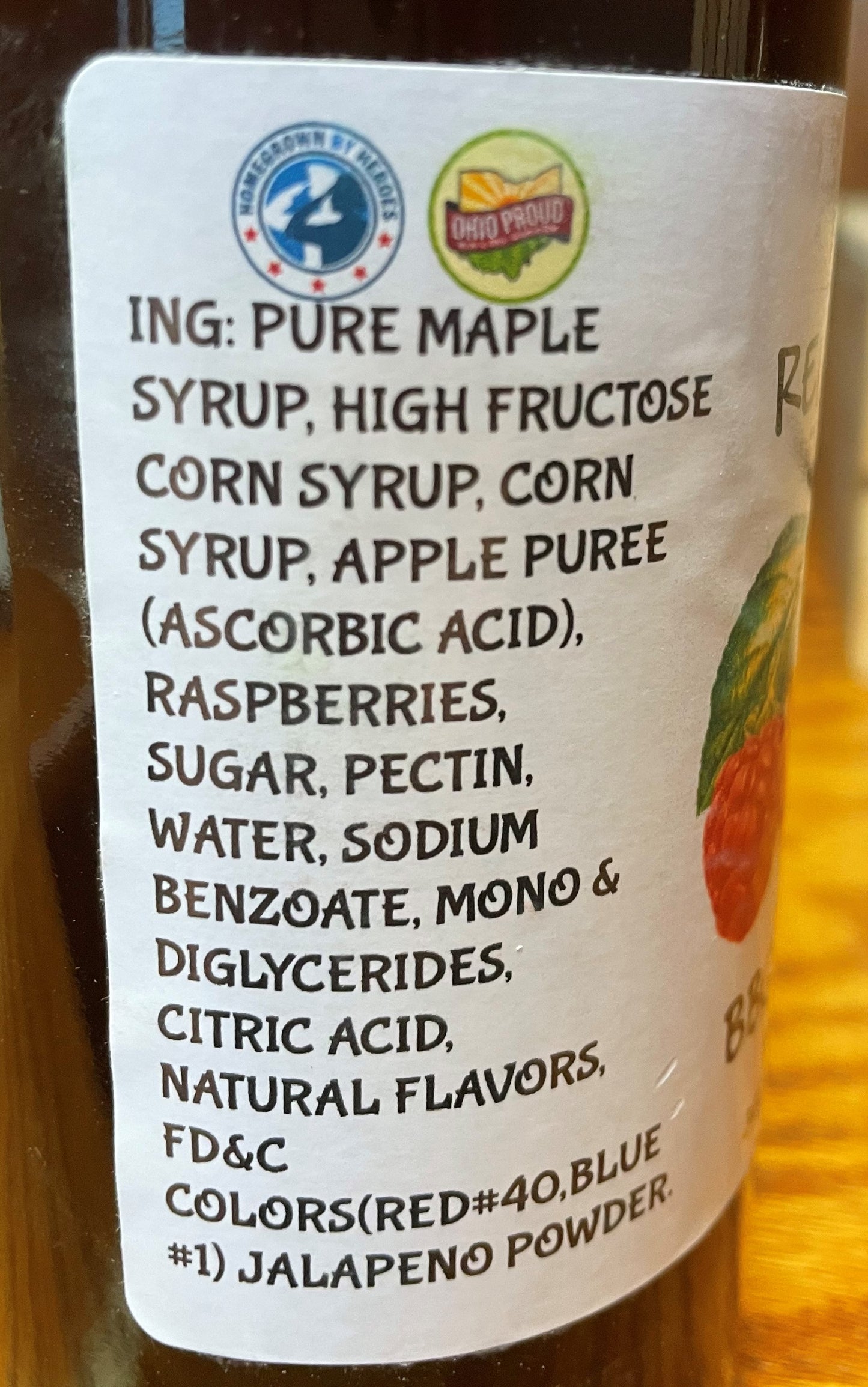 Red Raspberry Jalapeno BBQ Sauce-Ingredients