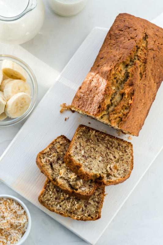 Maple-Banana Bread with Macadamia Nuts