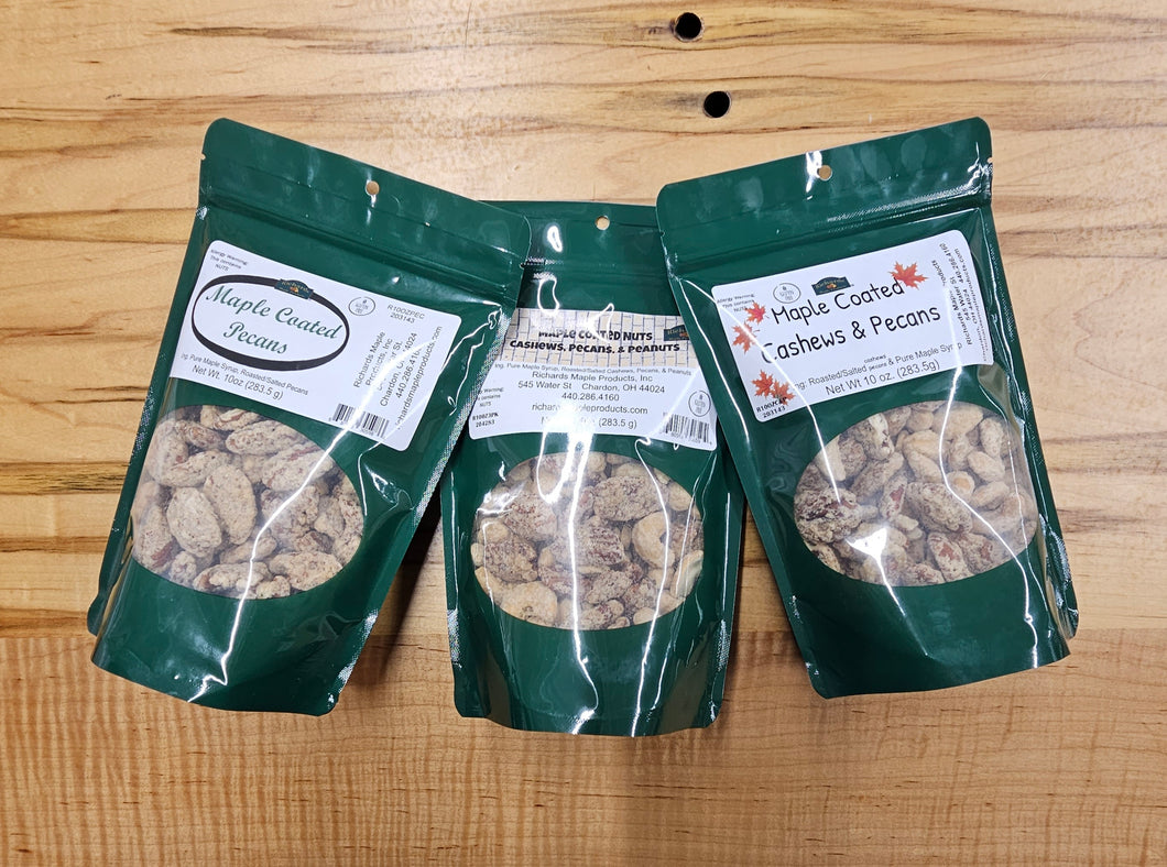 Maple Coated Nuts - 10 oz. Package