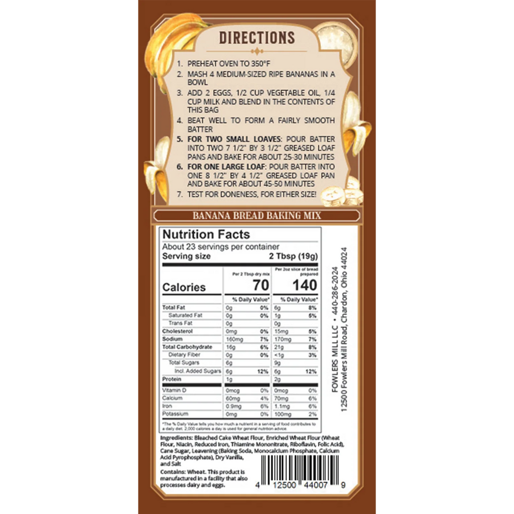 Fowler's Mill Banana Bread Mix