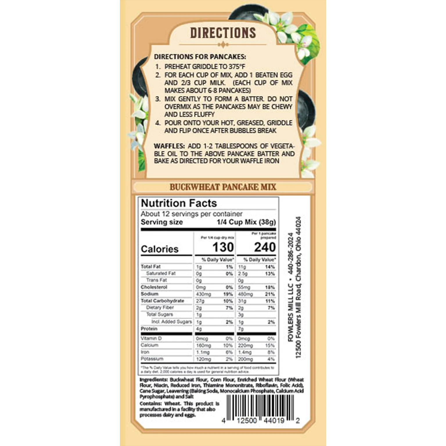 Fowler's Mill Buckwheat Pancake Mix