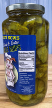 Load image into Gallery viewer, Saucy Sows Mild Bread &amp; Butter Pickle Chips
