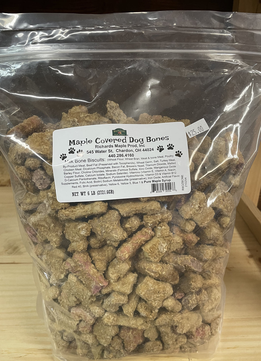 BITS & PIECES- Maple Covered Dog Bones - 6 lb.