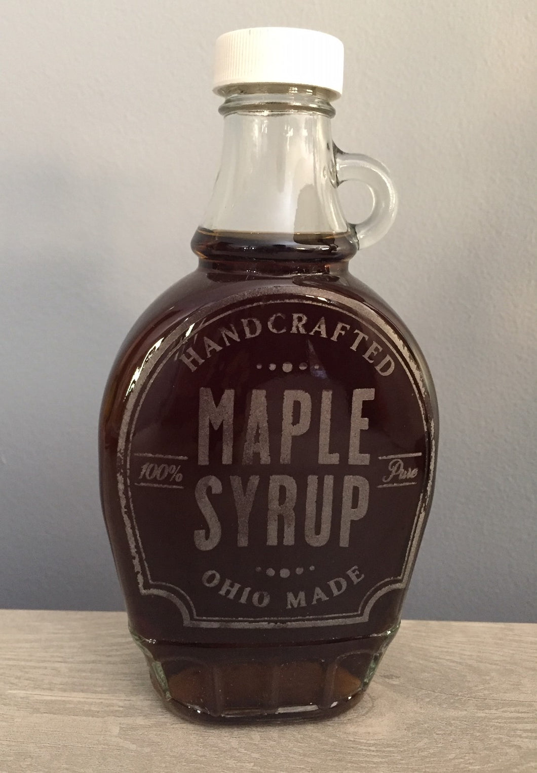 Handcrafted Ohio Maple #1 Etched 250ml Flask