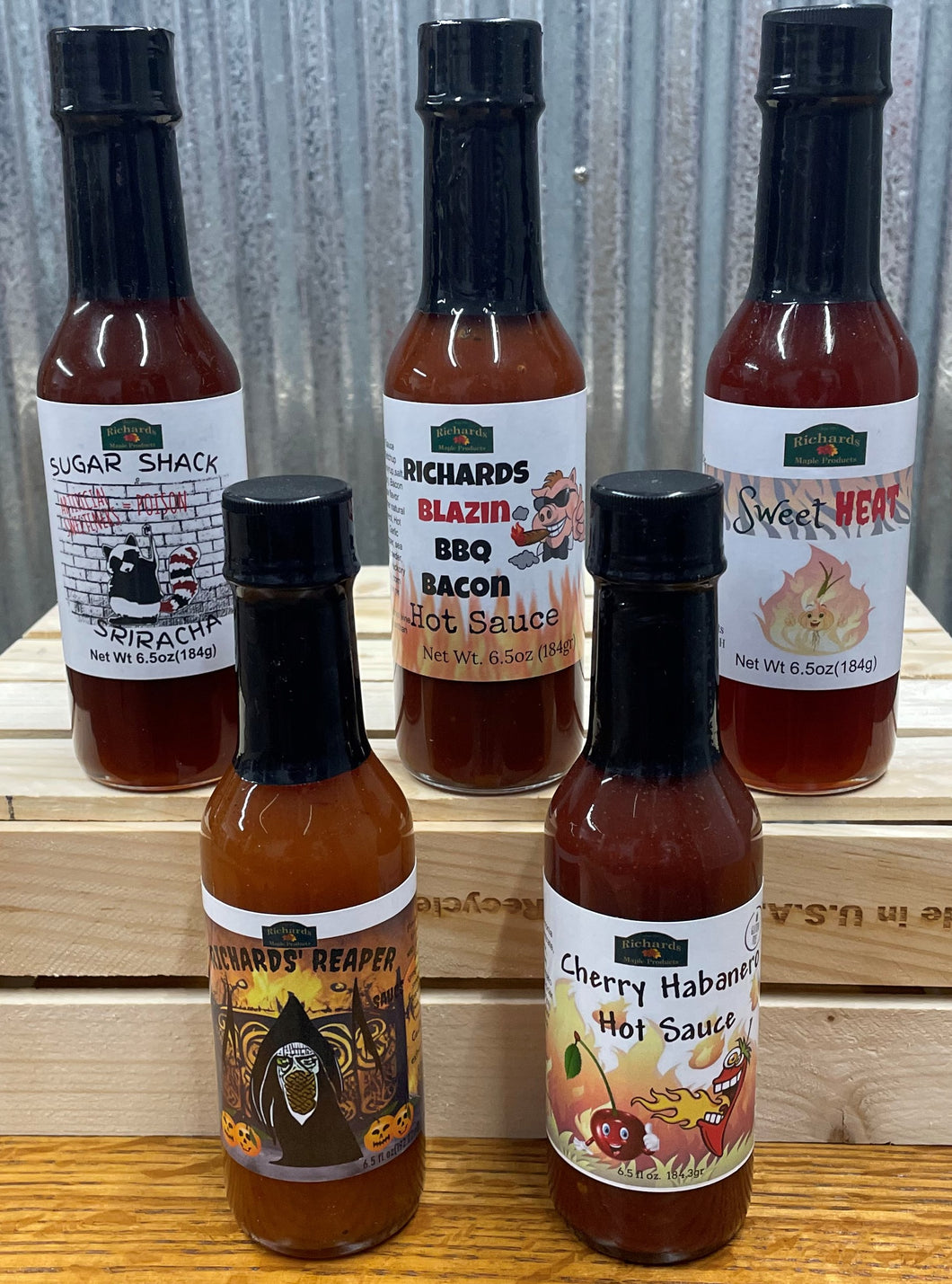 6-Pack Maple Hot Sauces (Assorted Flavors)