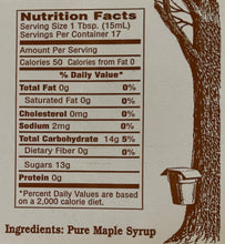 Load image into Gallery viewer, Maple Spread Nutrition Facts
