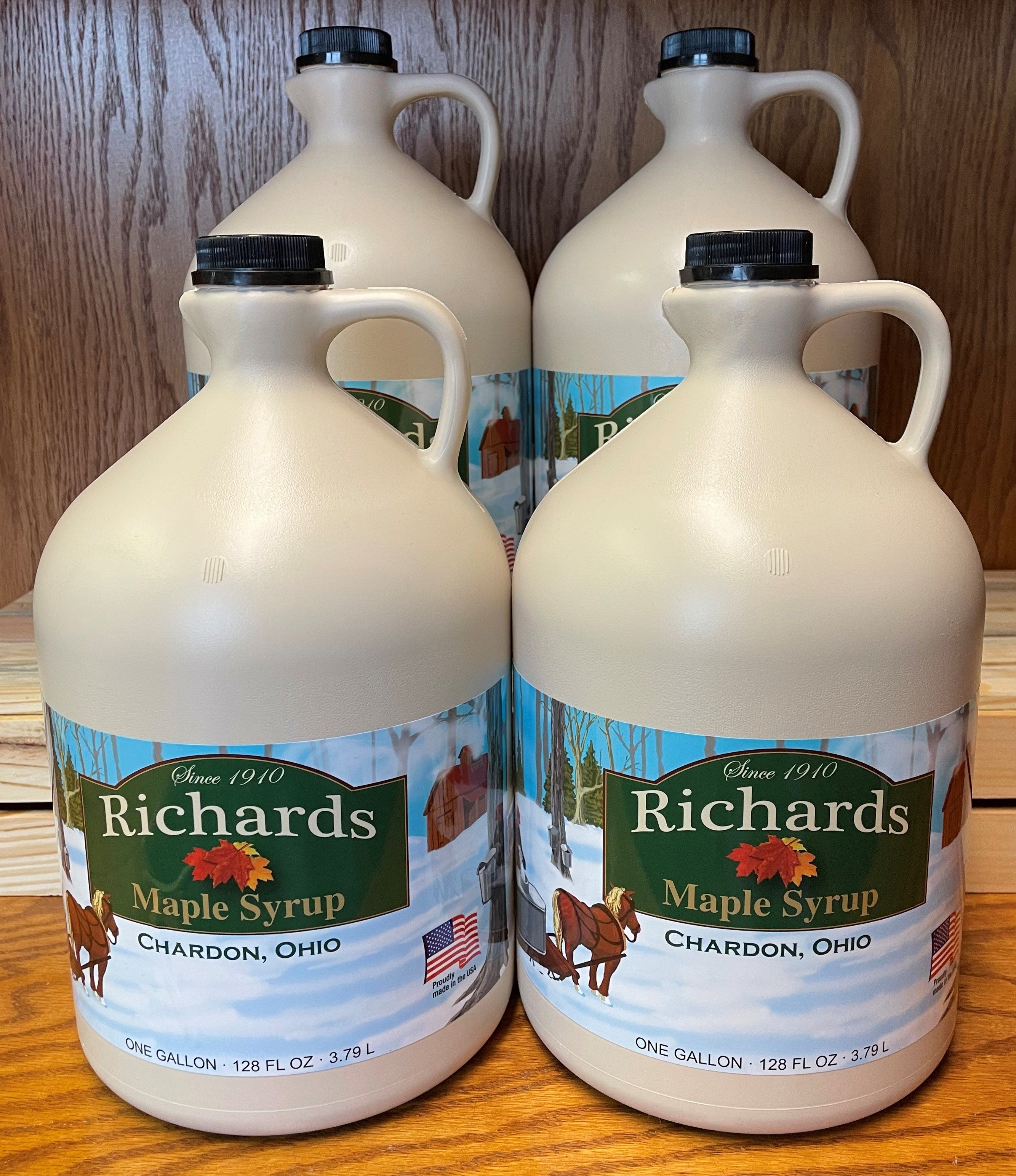 Pure Ohio Maple Syrup | 4 Pack 1 Gallon Jugs | Richards Maple ...