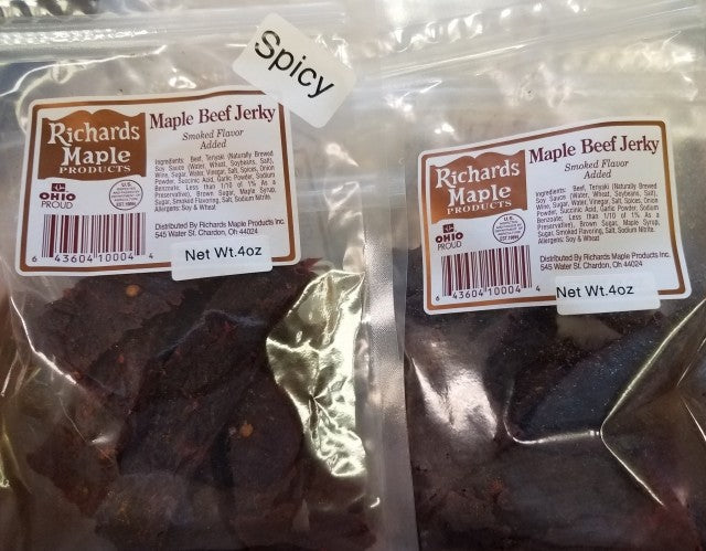 Maple Jerky - 4 oz. (Regular or Spicy)