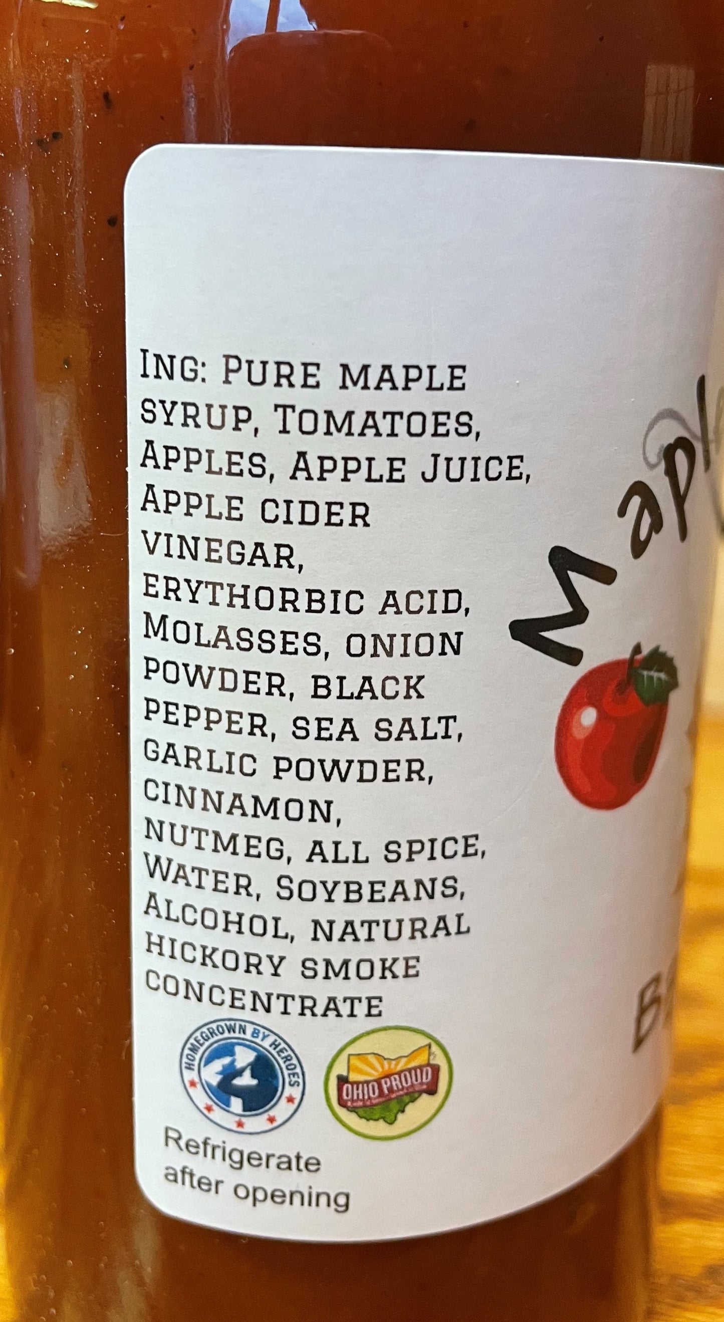 Maple Apple Butter BBQ Sauce-Ingredients
