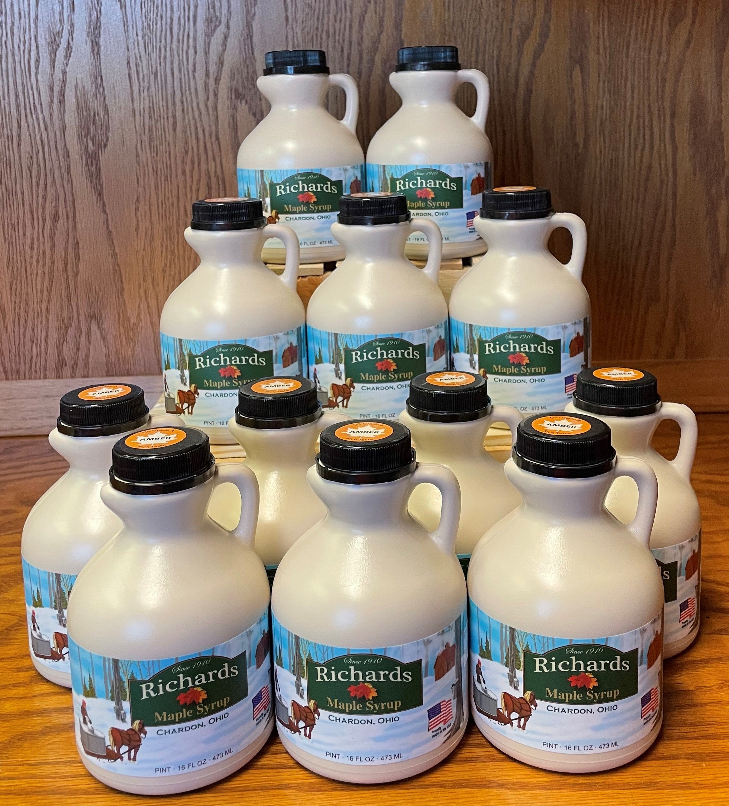 Pure Ohio Maple Syrup | 12 Pack 1 Pint Jugs | Richards Maple – Richards ...